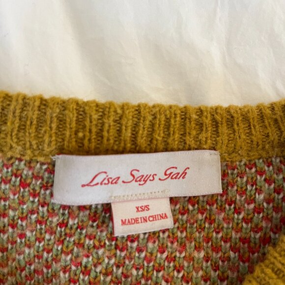 Lisa Says Gah Lauda Cardi - Fruit Check Size XS/S - Picture 3 of 4